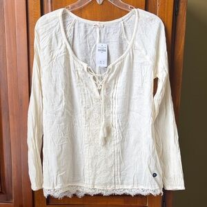 Hollister Ivory Blouse